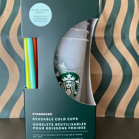 Starbucks-Color Changing -Confetti-5 Pack